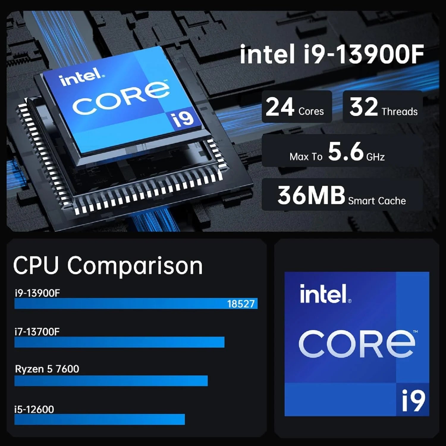 Mini Gaming PC i9-13900F RTX4070 32G DDR5 1T SSD Windows 11 Pro W4519