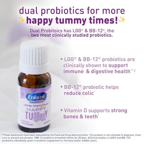 Enfamil Dual Probiotics Vitamin Drops, 8.7mL Bottle Y829143