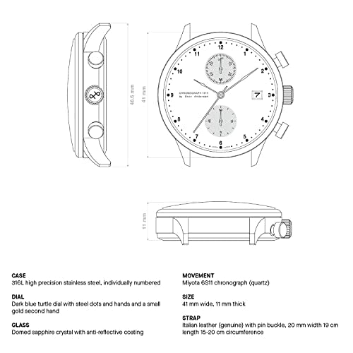 1815 Chronograph Mens Watch Stainless Steel Analog Y1738