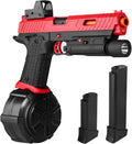 Electric Gel Toys New X5, Full Auto Splat-Blaster includes Drum and Goggles for Outdoor Team Game, JM-X2 Upgrade Version for Ages 14+,red