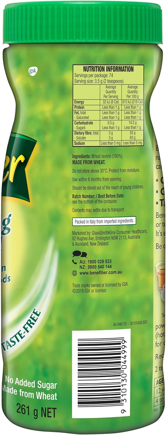 Benefiber Taste-Free Sugar-Free Fiber Supplement Powder, 74 Servings N979026