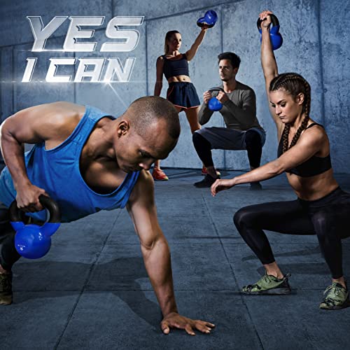 Yes4All 5-100 LB Vinyl Coated Cast Iron Kettlebells M964803