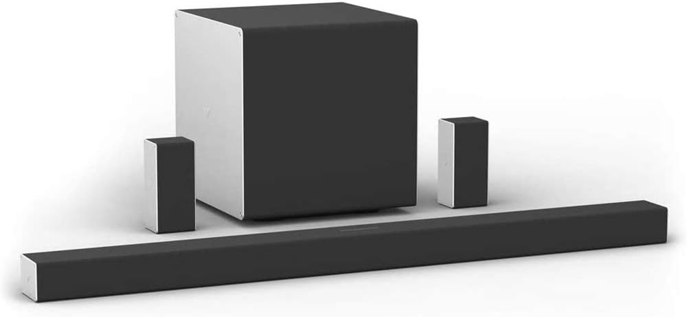 VIZIO 5.1.4 Premium Sound Bar with Dolby Atmos, DTS Virtual:X, Wireless Subwoofer, Rear Surround Speakers, Bluetooth, Voice Assistant Compatible, Includes Remote Control - SB46514-F6