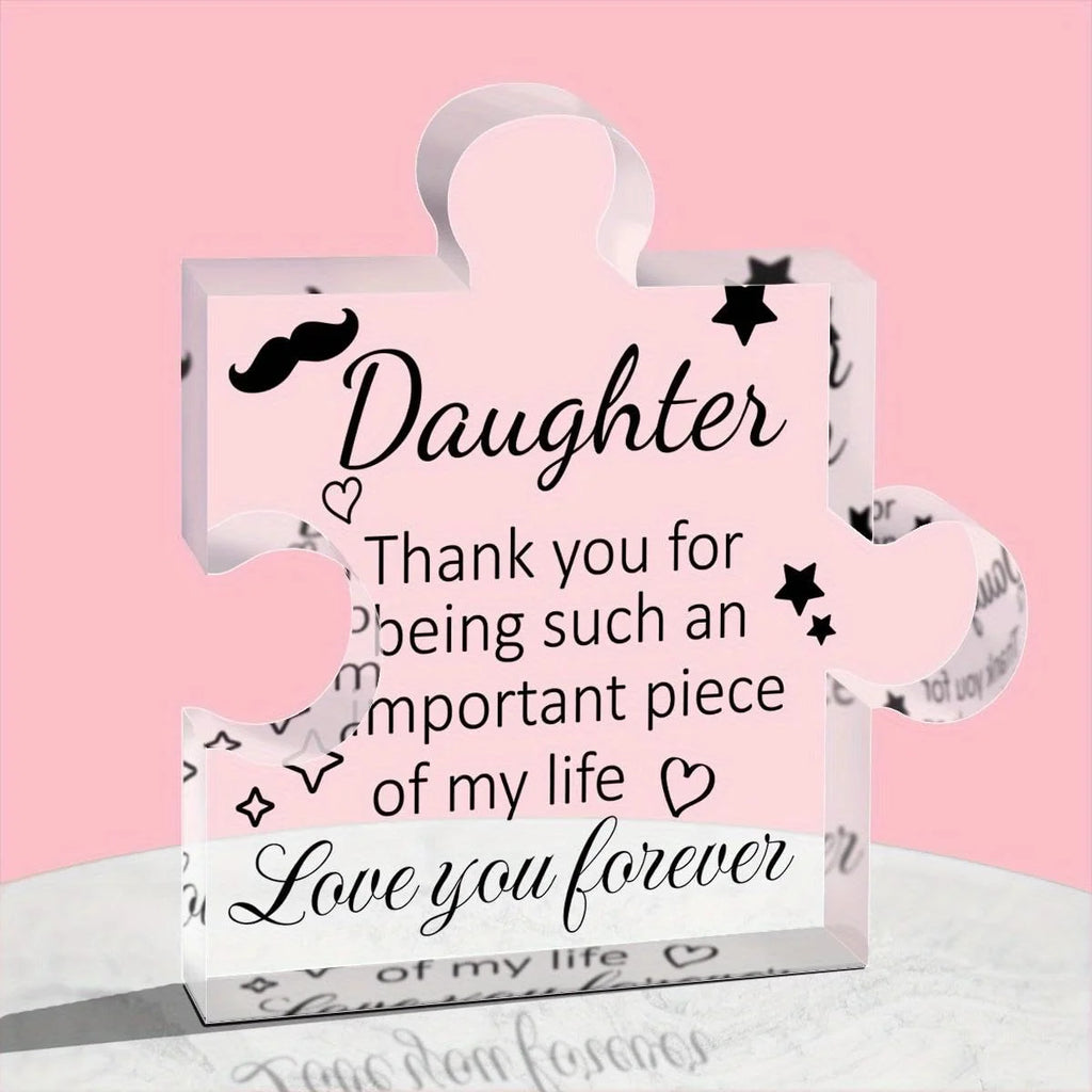 Acrylic Desk Plaque Gift for Daughter "You Will Always Be My Baby Girl" from Mom Dad L416