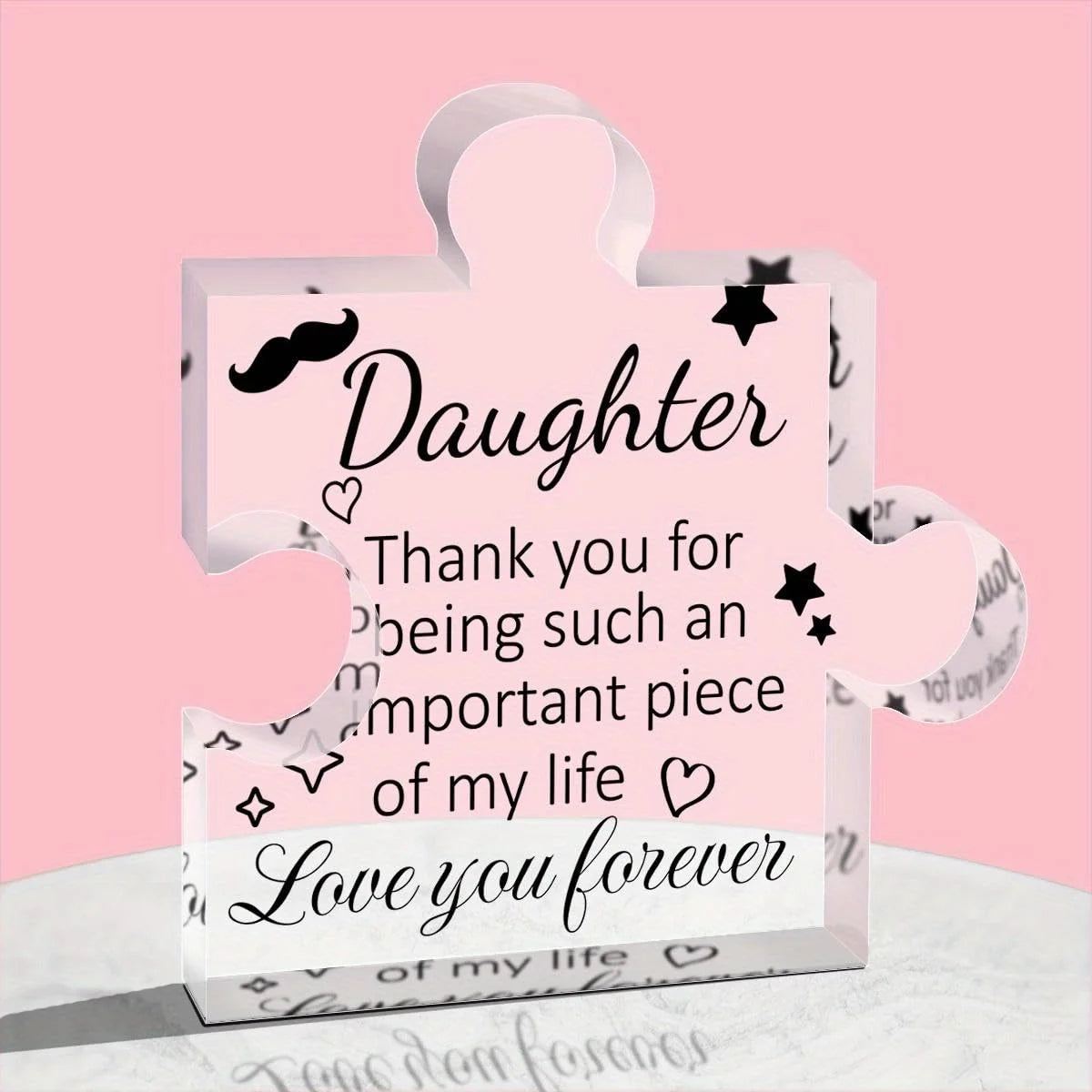 Acrylic Desk Plaque Gift for Daughter "You Will Always Be My Baby Girl" from Mom Dad L416