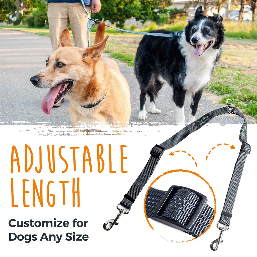 Mighty Paw Adjustable Double Dog Leash N87211