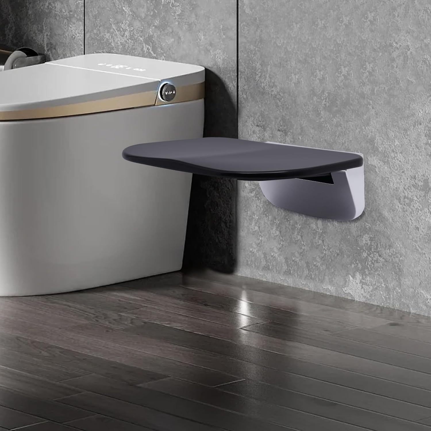 Folding Teak Shower Seat Wall Mounted 440LBS L331479