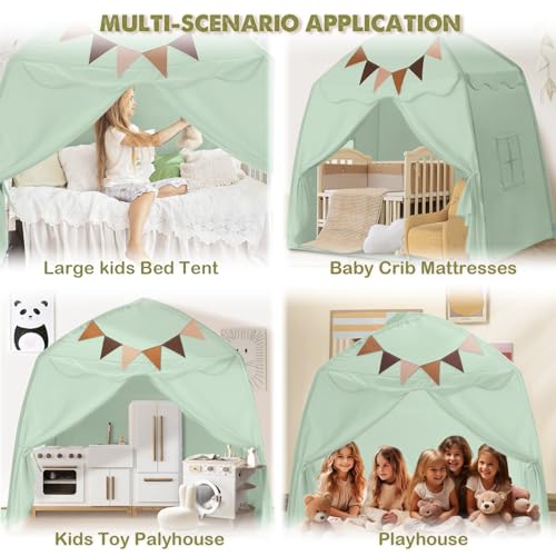 Extra Large Kids Play Tent with Star Lights, Portable & Foldable Teepee B40178