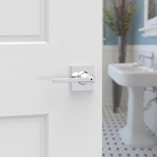 Kwikset Casey Interior Privacy Door Handle with Lock 10 Pack, Matte Black G103018