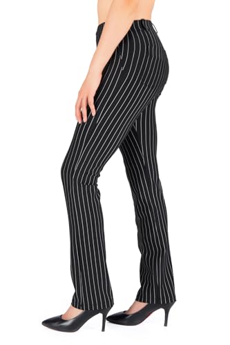 Yogipace Women's Straight Leg Yoga Dress Pants with Belt Loops H62689