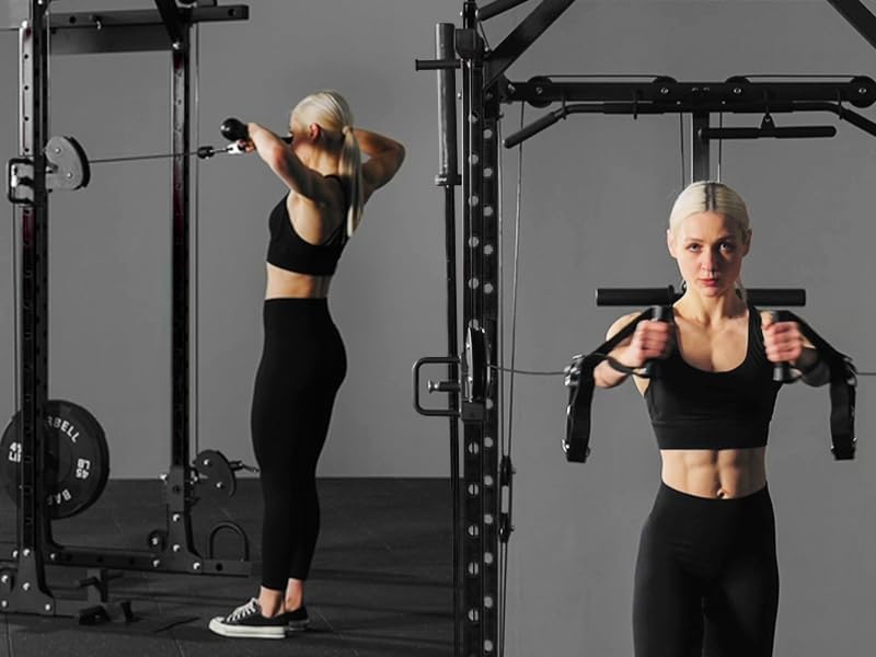 Mikolo Power Cage with Cable Crossover and LAT Pull Down System, 1500LBS I14340
