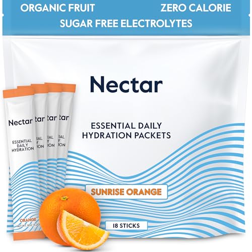 Nectar Hydration Packets - Electrolytes Powder Packets - Sugar Free & 0 Calorie - Organic Fruit Liquid Daily IV Hydrate Packets for Dehydration Relief and Rehydration (Variety 30 Pack)