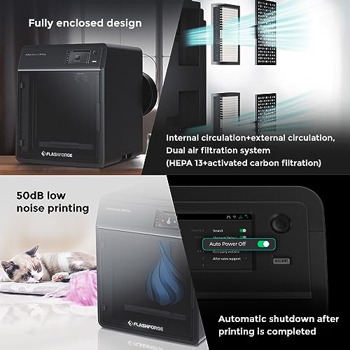 FLASHFORGE Adventurer 5M Pro 3D Printer, High-Speed Auto Leveling, 220x220x220mm U882127