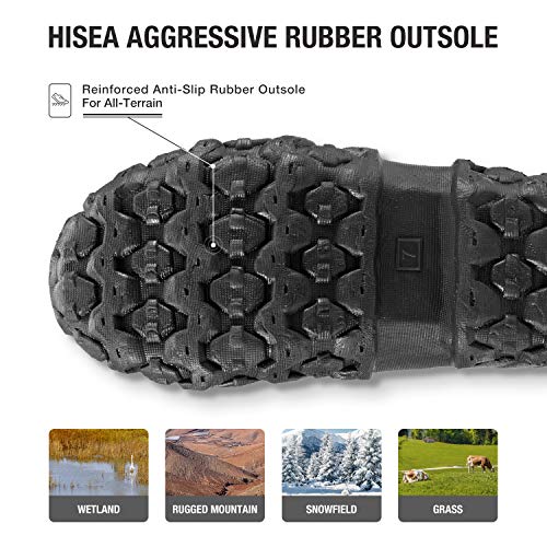 HISEA Men's Rain Boots Waterproof Insulated Mid Height X36253
