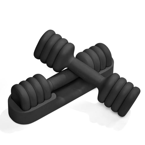 YOTTOY Adjustable Dumbbell Set of 2, 4-in-1 Hand Weights for Women D599