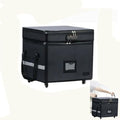 Fireproof Document Box with Lock, Collapsible Water-Resistant File Box Organizer with Handles , Portable Home Office File Storage Important Document Organizer for Hanging Letter/Legal Size Folder/Cert