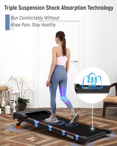 Walking Pad Under Desk Treadmill 2.5HP Quiet Brushless with Remote & App Control E649