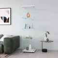 4-Shelf Glass Display Cabinet with Door and Lock, Upgraded Quick-Install Style Curio Cabinets 5mm Tempered Glass Floor Standing Bookshelf for Bedroom, Living Room 64.7”x 16.7”x 14.3” White