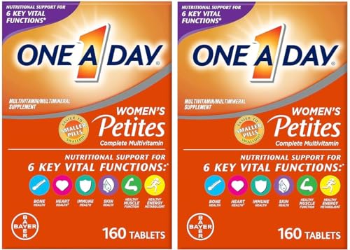 One A Day Women’s Petites Multivitamin,Supplement with Vitamin A, C, D, E and Zinc for Immune Health Support, B Vitamins, Biotin, Folate (as folic acid) & more,Tablet, 160 count