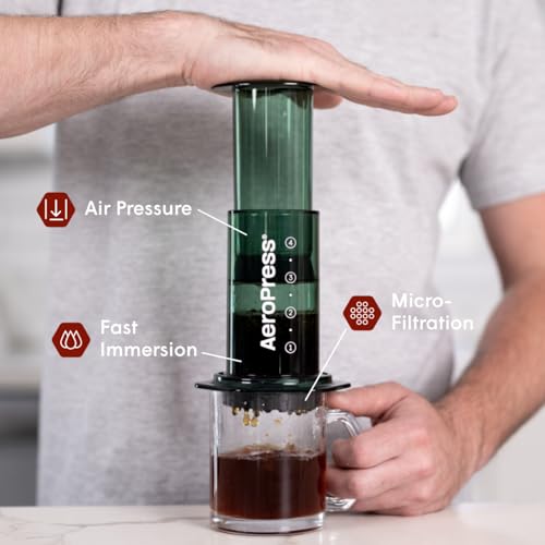 AeroPress Original Coffee Press – 3-in-1 Portable Coffee Maker for Travel C406