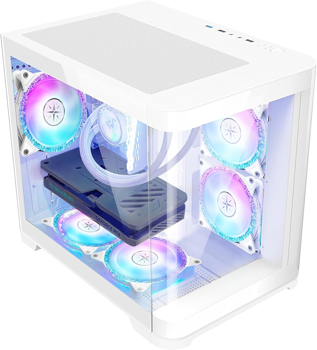 Poseidon White Gaming PC Desktop - AMD Ryzen 7 5700X, RX 6500 XT, 1TB SSD, 32GB RAM P119223