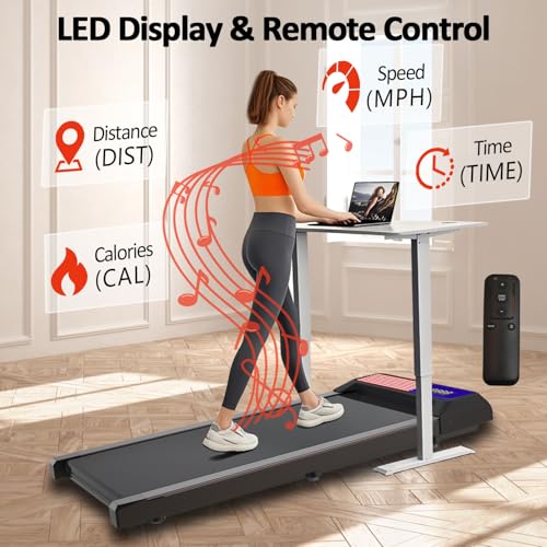 Walking Pad Treadmill with Incline for Home Office, 2.5 HP Portable I143989