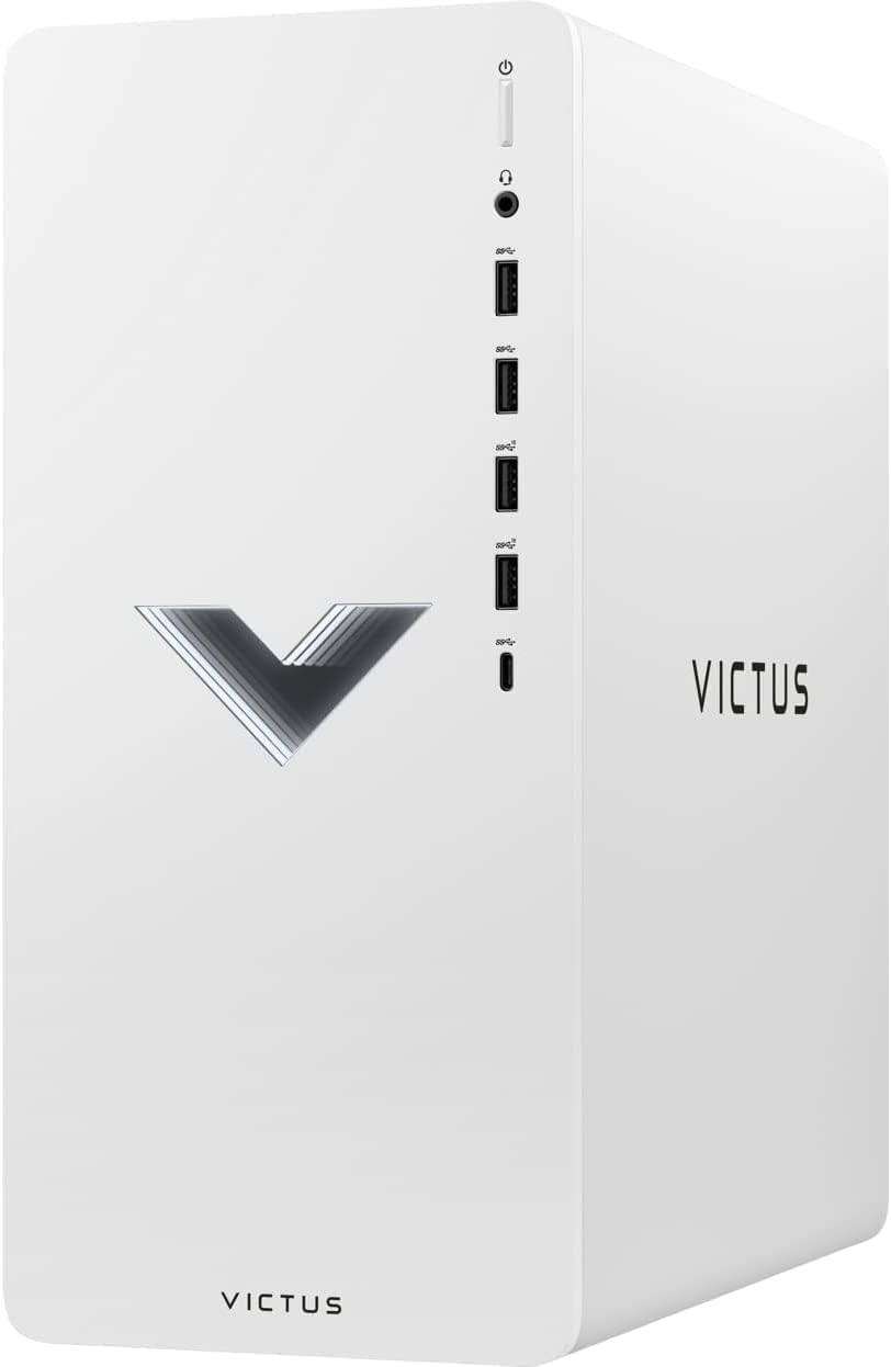 HP Victus 15L Gaming Desktop, Intel Core i5, GTX 1660, 8GB RAM, 256GB SSD, White K212