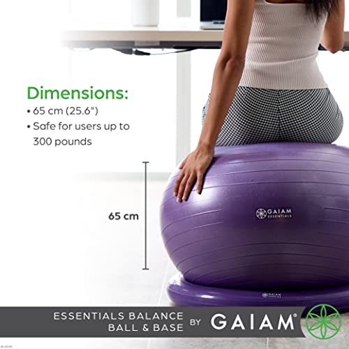 Balance Ball & Base Kit, 65cm Yoga Ball Chair with Pump S663305