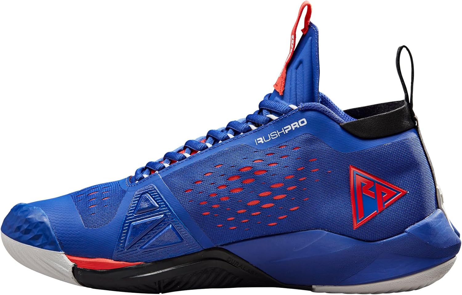 Wilson Rush Pro Tour Mid Men's Tennis Shoe, Blue/Black/Poppy Red, Size 10 US L104877