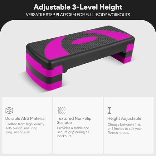 BalanceFrom Aerobic Step Platform Exercise Stepper for Home Gym Cardio & Balance Training B6436