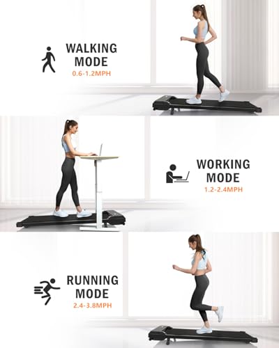 Walking Pad with Handle Bar, 2.5HP Foldable Treadmill for Home Office S773