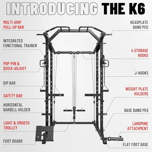 Mikolo Power Cage with Cable Crossover and LAT Pull Down System, 1500LBS I14340