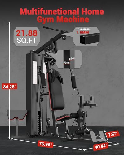 Home Gym Machine with 150LBS Weight Stack, Full Body Workout Equipment K15381
