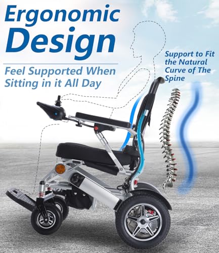 Foldable Electric Reclining Wheelchair for Elderly and Disabled O1071