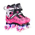 METROLLER Roller Skates for Girls and Boys Teens, Adjustable 4 Sizes for Kids Toddler Rollerskates with Light up Wheels, for Youth Women and Men