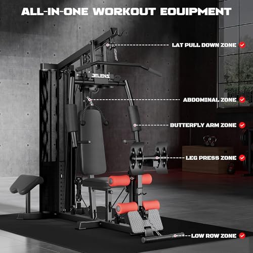 H11 Home Gym Equipment with 150LBS Weight Stack and Pulley System V316198