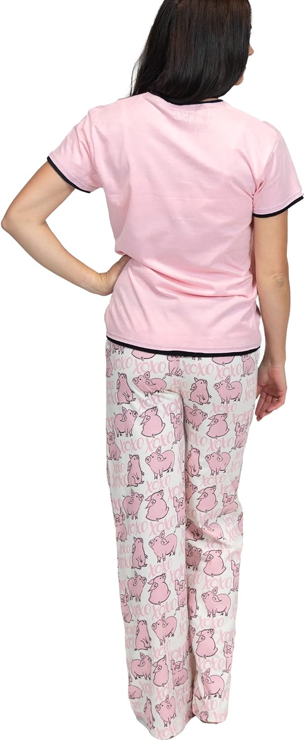 Lazy One Women's Pajama Set, Short Sleeves, Relaxed Fit W1109