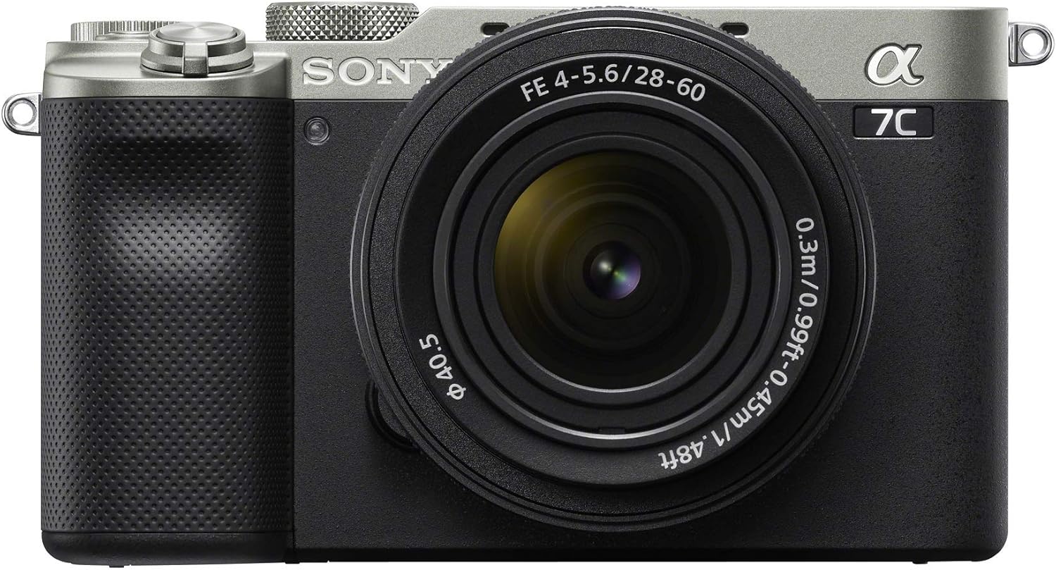 Sony Alpha a7C Full-Frame Compact Mirrorless Camera Silver with FE 28-60mm and 70-200mm Lenses A78307