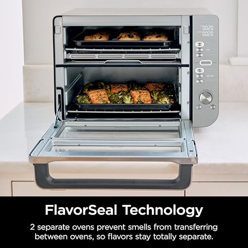 Ninja DCT451 12-in-1 Smart Double Oven with FlexDoor, Stainless Steel P340