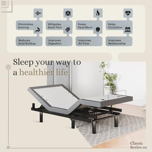 Sven & Son Classic Adjustable Bed Base Split King with Hybrid Spring Mattress I50028