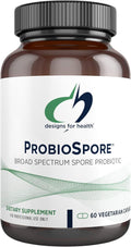 Designs for Health ProbioSpore - Powerful Spore Based Probiotic, Soil-Based Probiotics Supplement - Shelf Stable Gut + Immune Support, Non-GMO + Dairy Free (60 Capsules)