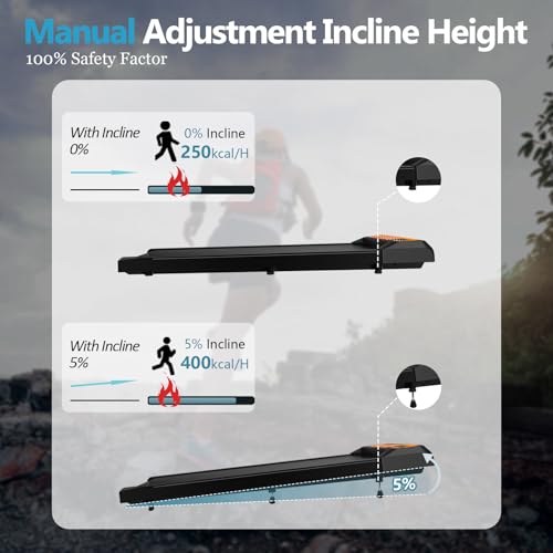 Walking Pad Treadmill for Home Office, Portable with Remote Control and App K826387
