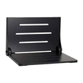Seachrome Silhouette Folding Wall Mount Shower Bench Seat, Black Seat with White Frame