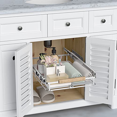 Extendable Slide Out Cabinet Organizer, 2 Pack, Adjustable Width 16.1"-26.3" L87667