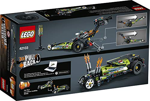 LEGO Technic Dragster 42103 Pull-Back Racing Toy Building Kit G201