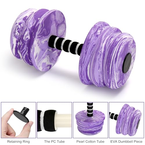 Aquatic Exercise Dumbbells 2PCS Foam Barbells for Water Workouts T552686