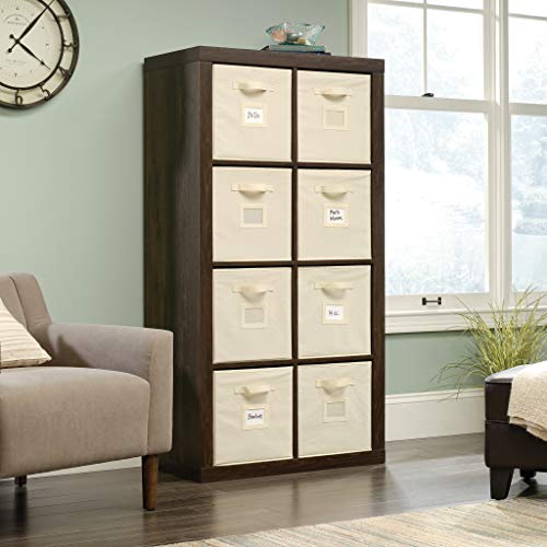Sauder Stow-away 8-Cube Storage Organizer, Smoked Oak I47918