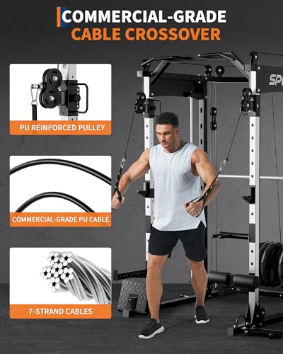 Garvee Smith Machine All-in-One Squat Rack for Home Gym W36420