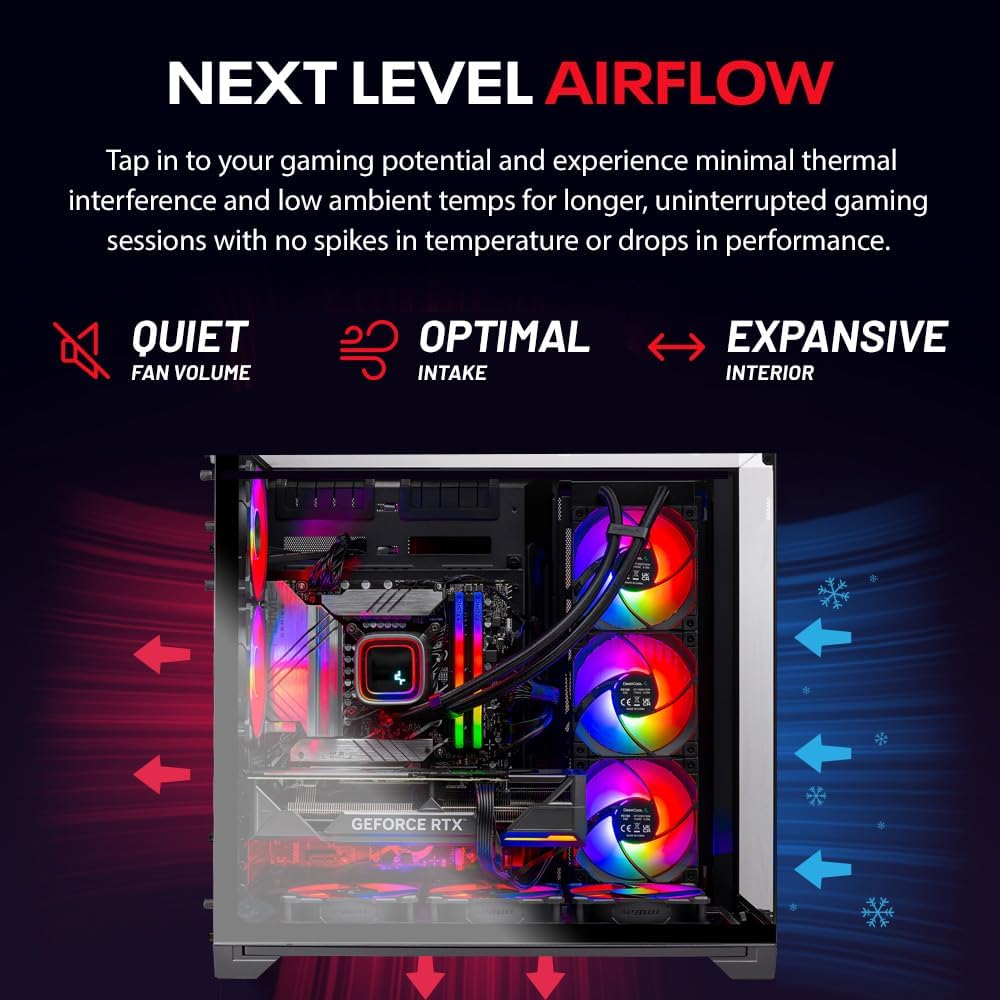 Skytech O11V Gaming PC Desktop, Ryzen 7 7700X, RTX 4070 Ti Super, 32GB DDR5, 1TB SSD Y2363