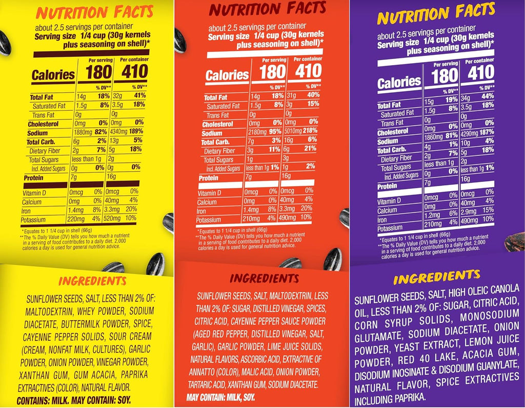 Bigs Sunflower Seeds Spicy Variety Pack of 3 with Baseball Card X356
